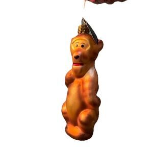 Christborn Germany Tigger Tiger Animal Glass MouthBlown Ornament Handpainted Tag